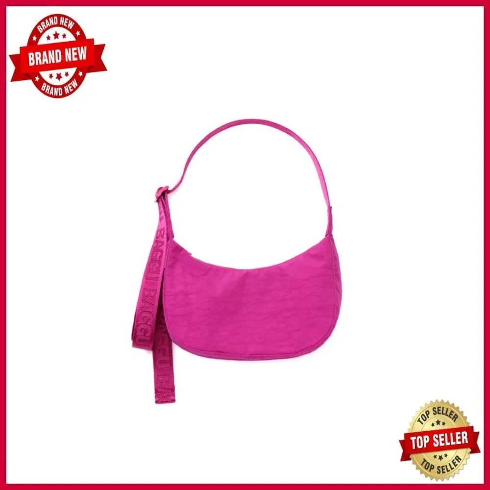 Small Nylon Crossbody Bag with Adjustable Strap and Interior Pocket